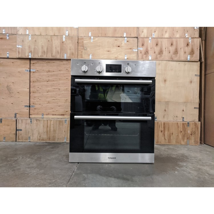 Refurbished Hotpoint Luce DU2540IX 60cm Double Built Under Electric Oven Stainless Steel