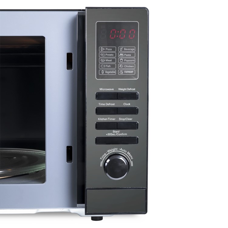 electriQ 25L 900W Freestanding Microwave with Digital Display - Black