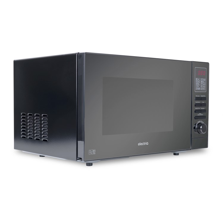 electriQ 25L 900W Freestanding Microwave with Digital Display - Black