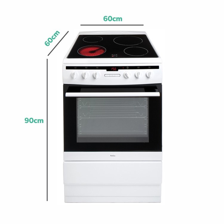 Amica 60cm Electric Cooker - White