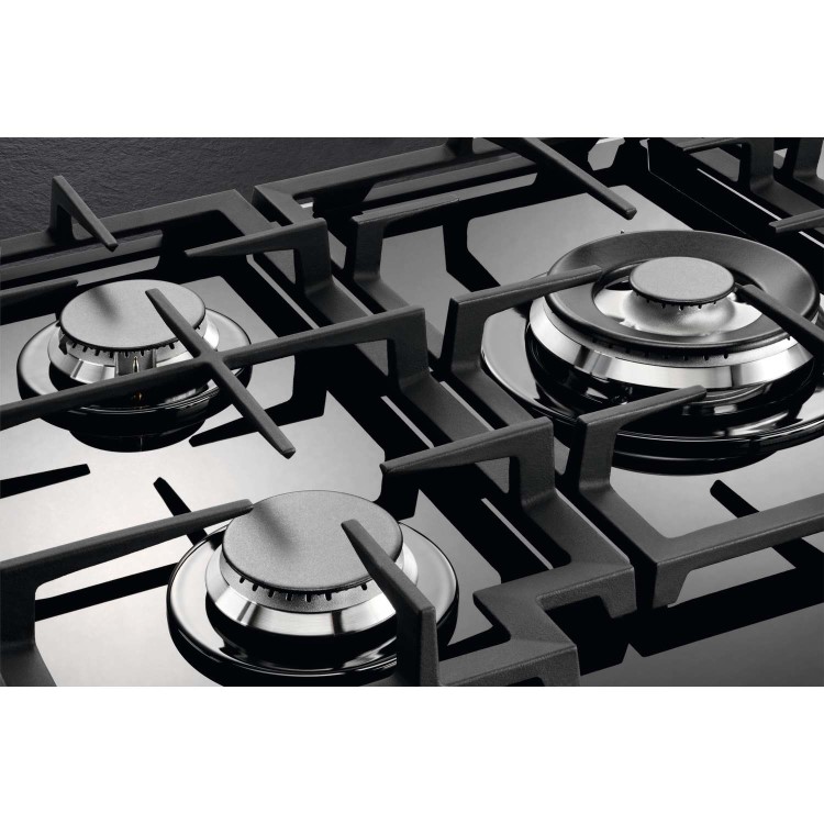 AEG 74cm Gas on Glass 5 Burner Gas Hob - Black