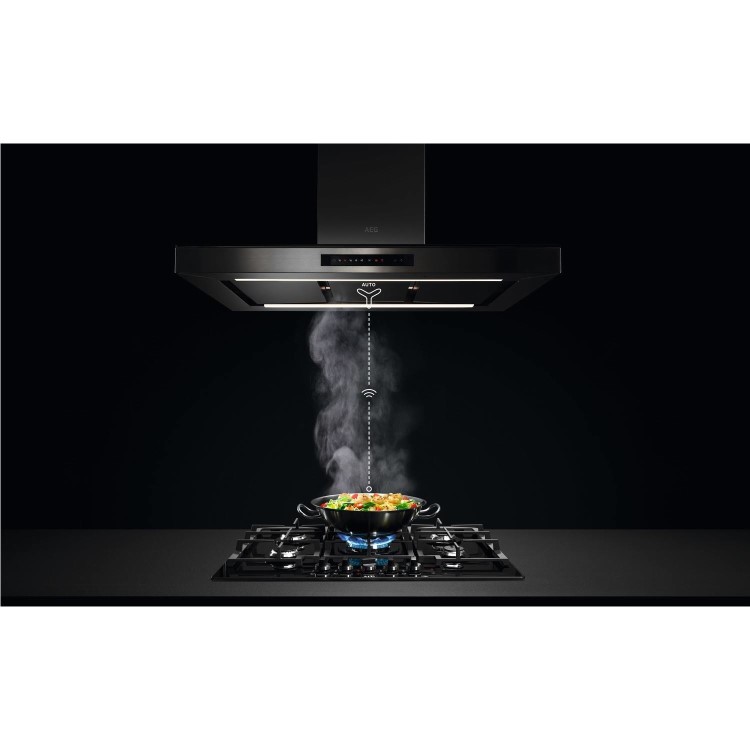 AEG 74cm Gas on Glass 5 Burner Gas Hob - Black