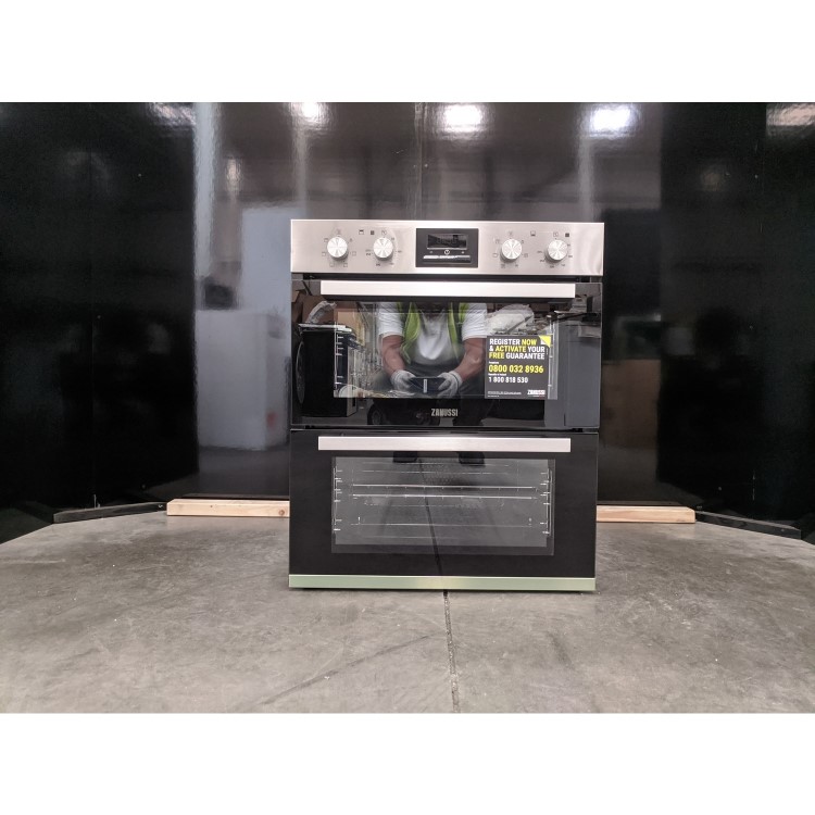 Refurbished Zanussi ZOF35661XK 60cm Double Built Under Electric Oven Stainless Steel