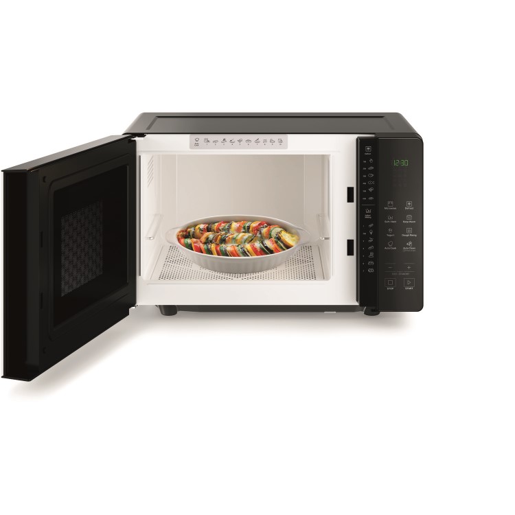 Hotpoint MWHF201B Xtraspace Flatbed 20L Microwave - Black