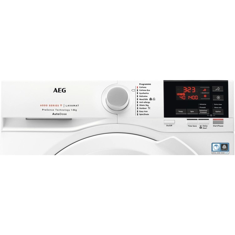 AEG 6000 Series 8kg 1400rpm Freestanding Washing Machine - White