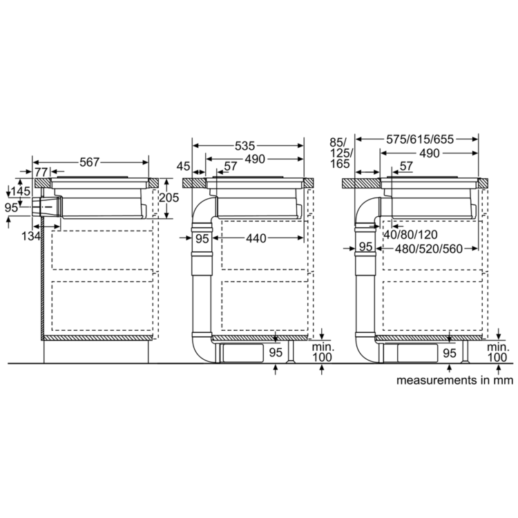 Refurbished Siemens iQ700 EX875LX34E 81cm 4 Zone Venting Induction Hob