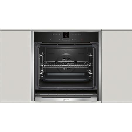 Refurbished Neff B57CR22N0B Slide & Hide 60cm Single Built In Electric Oven Stainless Steel