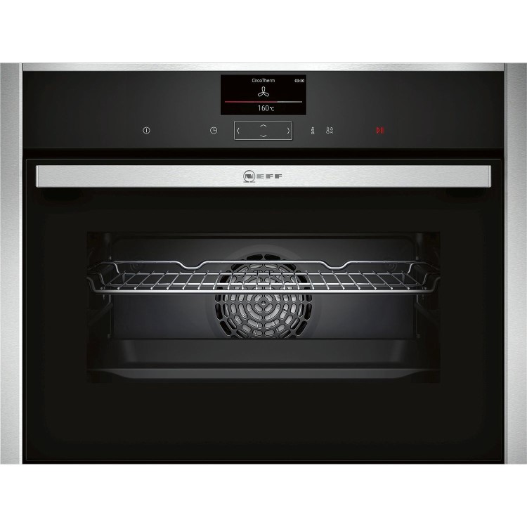 Neff N90 Self Cleaning Compact Single Oven - Black