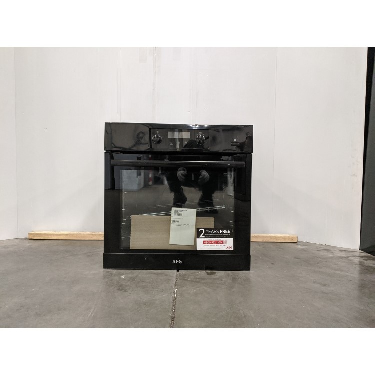 Refurbished AEG 6000 BEB355020B 60cm Single Built In Electric Oven Black