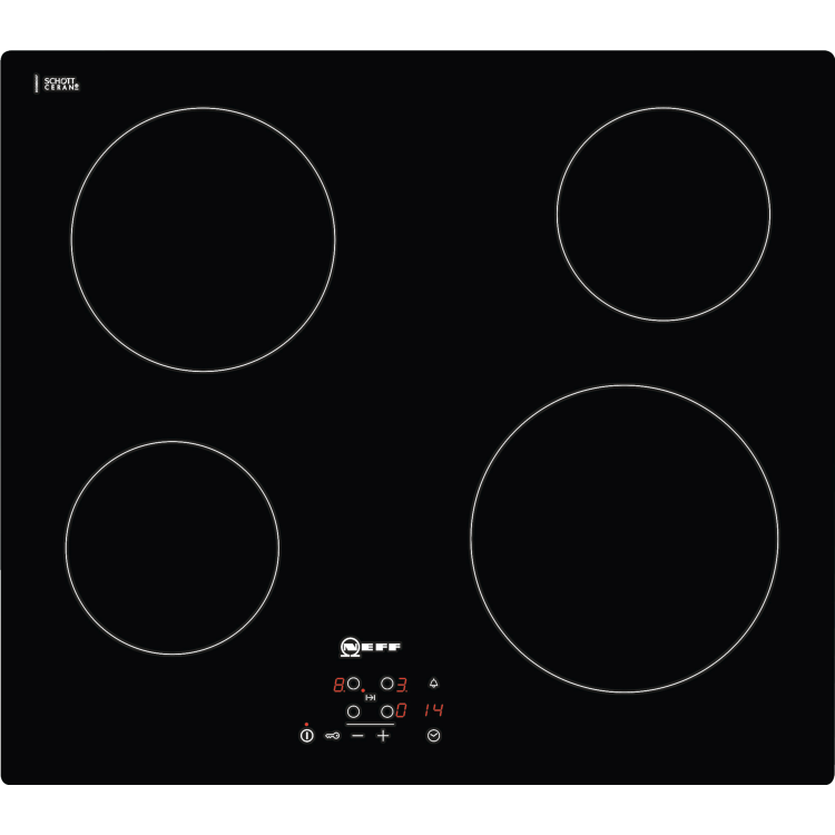 Neff N50 60cm 4 Zone Touch Control Ceramic Hob