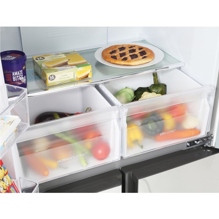 Haier 456 Litre Four Door American Fridge Freezer - Grey