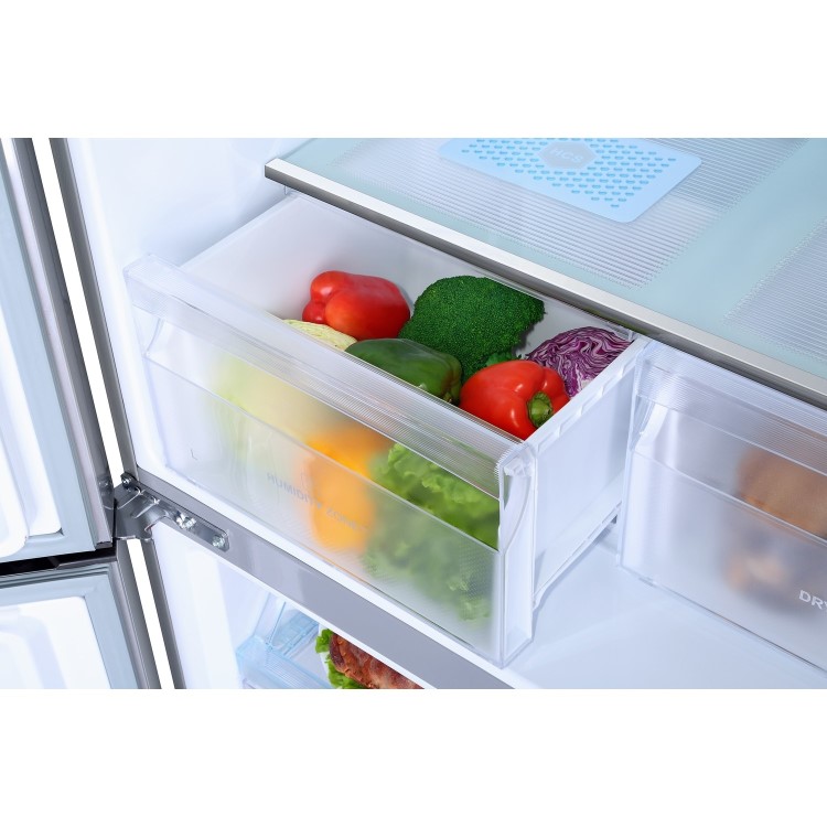 Haier 456 Litre Four Door American Fridge Freezer - Grey