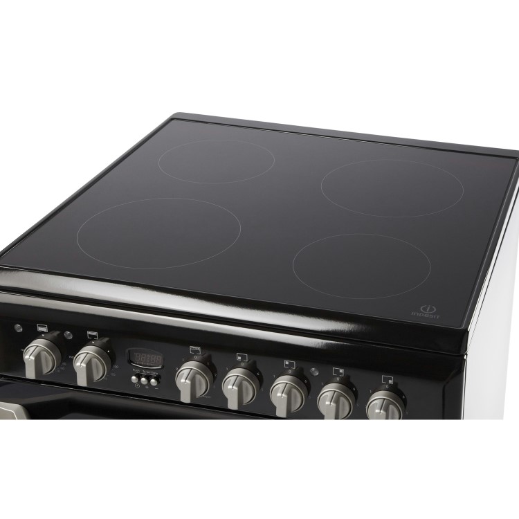 Indesit 60cm Double Oven Electric Cooker - Black