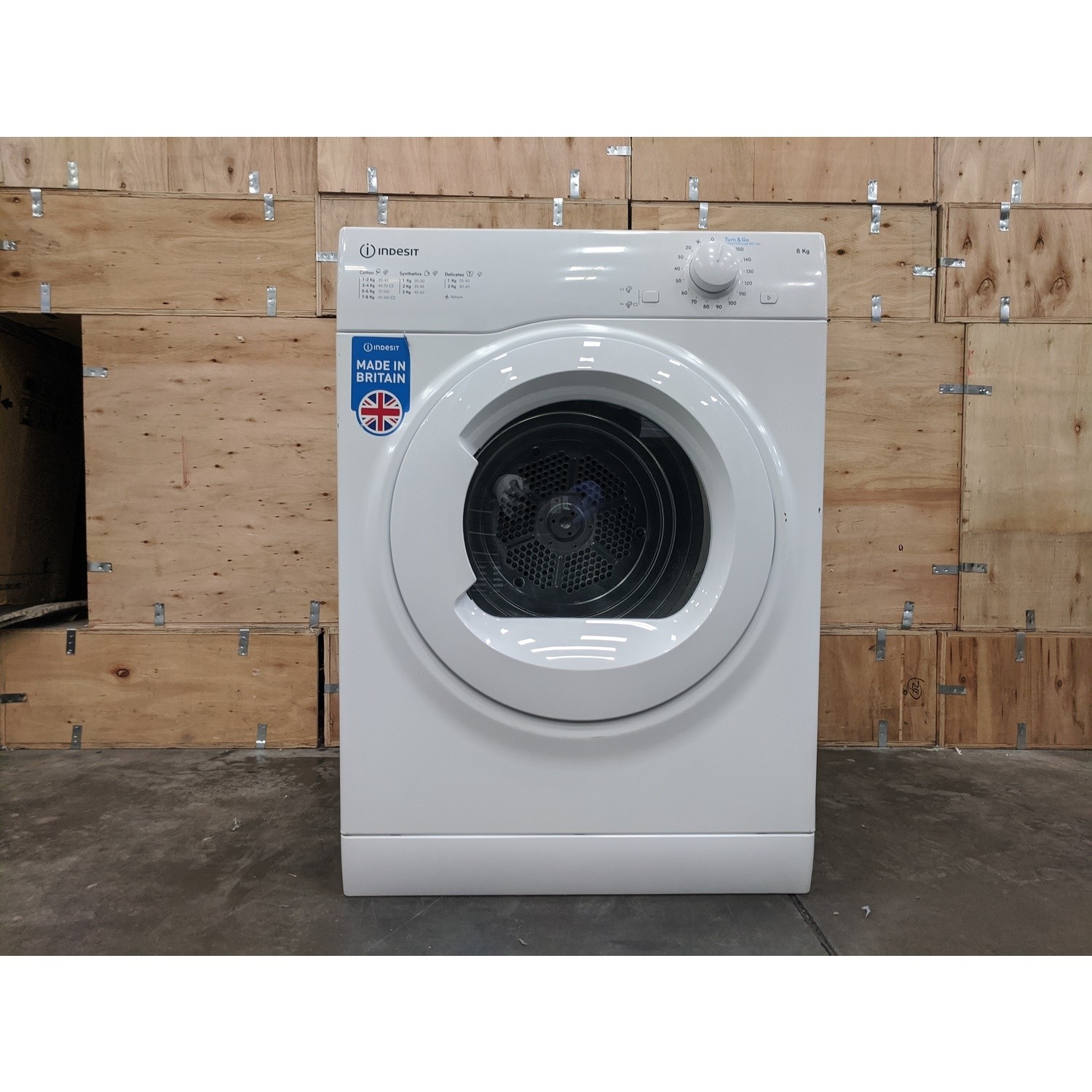 Refurbished Indesit I1d80wuk Freestanding Vented 8kg Tumble Dryer White 781214211i1d80wuk 1448