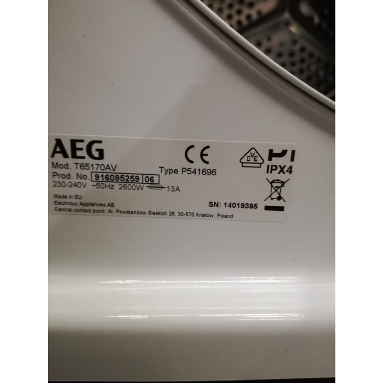 Refurbished AEG T65170AV Freestanding Vented 7KG Tumble Dryer White