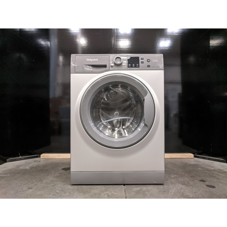 Refurbished Hotpoint NSWM863CGGUKN Freestanding 8KG 1600 Spin Washing Machine With SteamHygiene Graphite