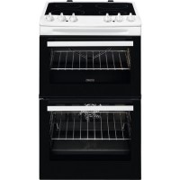 Zanussi 55cm Double Oven Electric Cooker - White