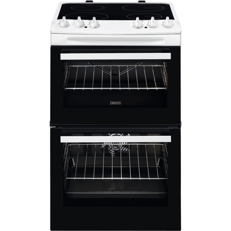 Zanussi 55cm Double Oven Electric Cooker - White