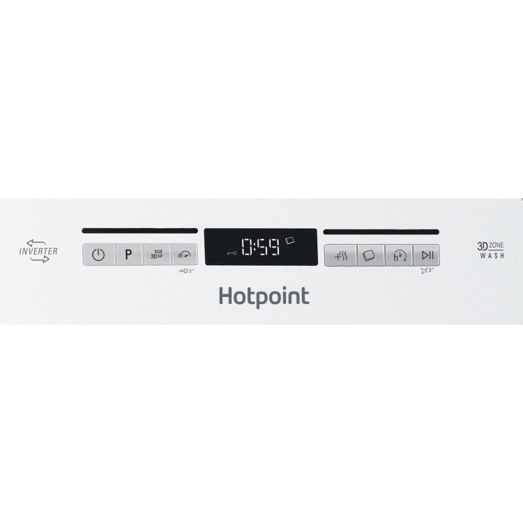 Refurbished Hotpoint HSFO3T223WUKN Slimline 10 Place Freestanding Dishwasher White