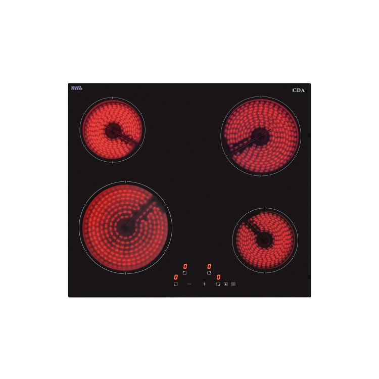 CDA Single Fan Oven & 4 Zone Ceramic Hob - Stainless steel 