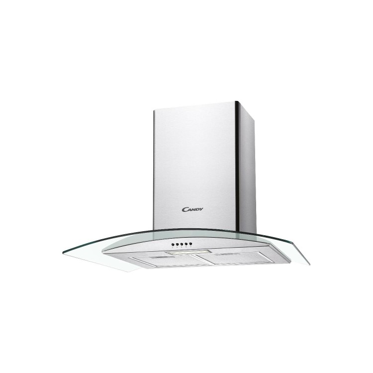 Candy 70cm Curved Glass Chimney Cooker Hood - Stainless Steel