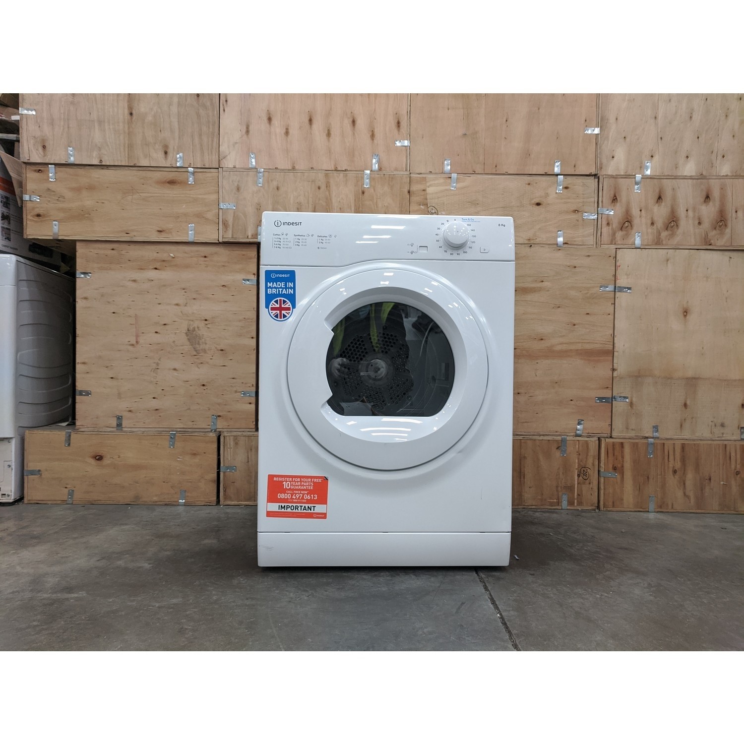 Refurbished Indesit I1d80wuk Freestanding Vented 8kg Tumble Dryer White 781797231i1d80wuk 3578