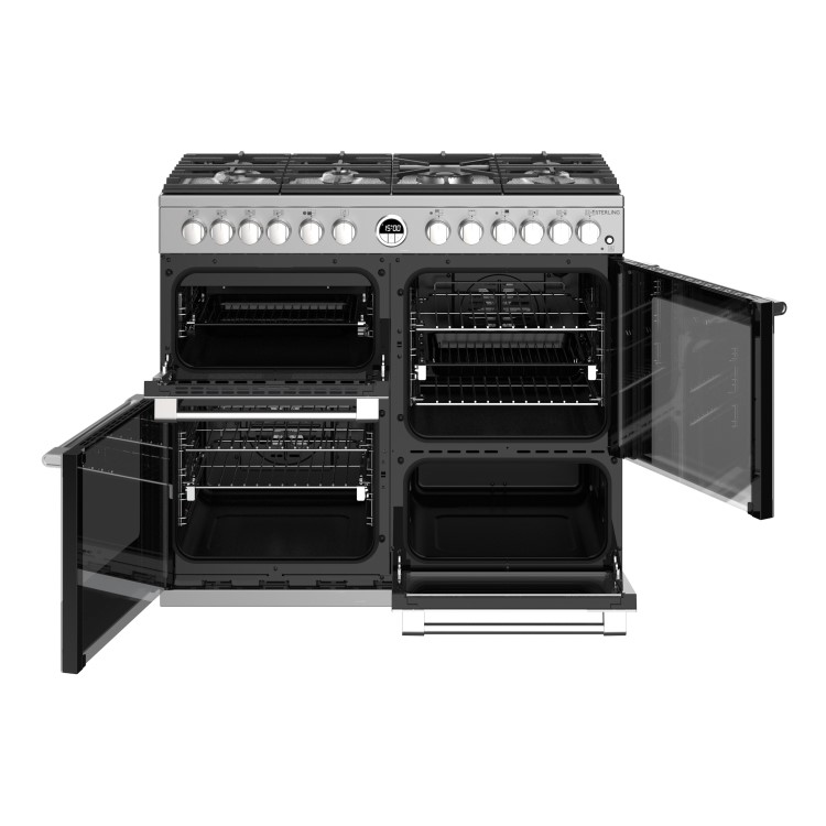 Refurbished Stoves Sterling S1000DF 100cm Dual Fuel Range Cooker Stainless Steel