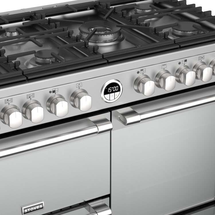 Refurbished Stoves Sterling S1000DF 100cm Dual Fuel Range Cooker Stainless Steel