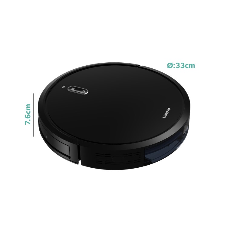 Refurbished Lenovo E1 1600Pa Robot Vacuum Cleaner Gyroscope Navigation with Intelligent Floor Carpet Sweeping and Mopping - 2600mAh Battery 