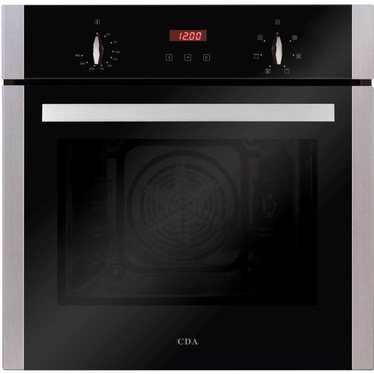 CDA Single Fan Oven & 4 Zone Ceramic Hob - Stainless steel 