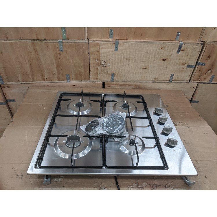 Refurbished AEG HG956440SM Extra Wide 90cm 6 Burner Gas Hob Stainless Steel