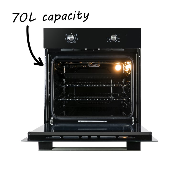 electriQ Plug In Electric Single Oven - Black