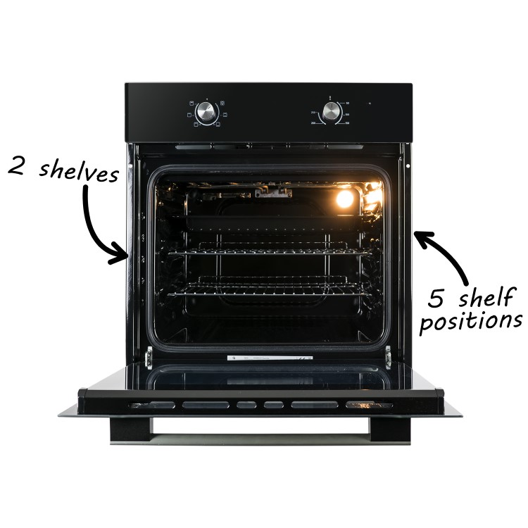 electriQ Plug In Electric Single Oven - Black