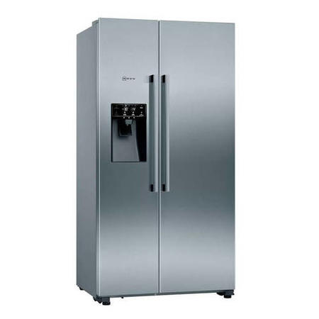 Refurbished Neff N70 KA3923IE0G Freestanding 533 Litre American Frost Free Fridge Freezer With Ice & Water Dispenser Stainless Steel