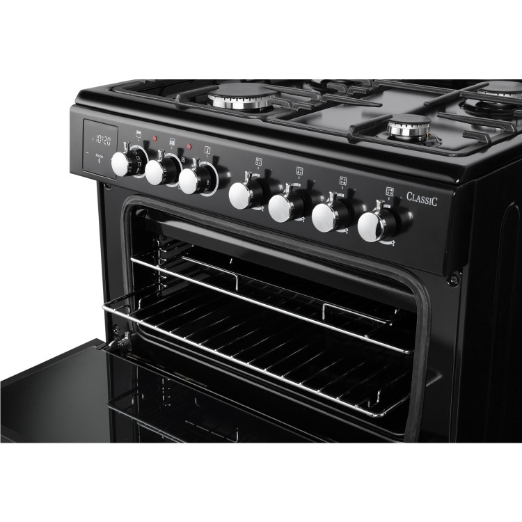 Refurbished Rangemaster Classic CLA60NGFBLC 60cm Gas Cooker Black