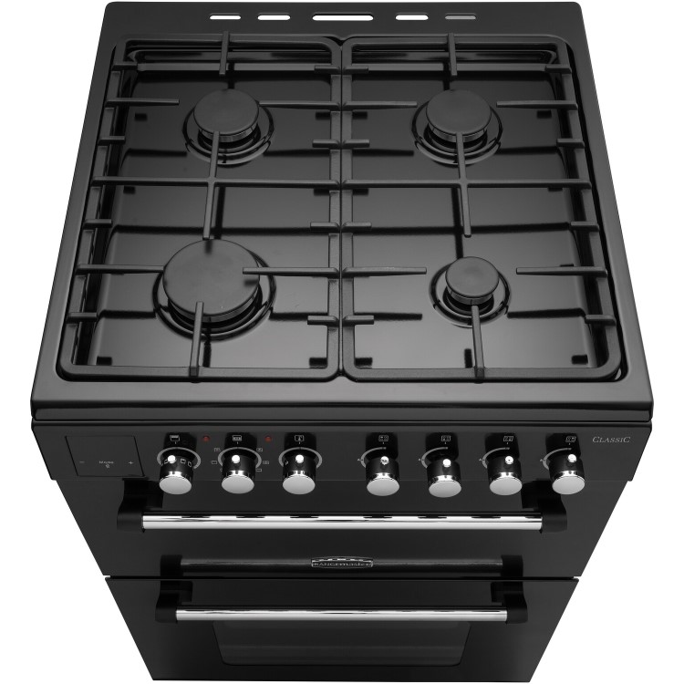 Refurbished Rangemaster Classic CLA60NGFBLC 60cm Gas Cooker Black