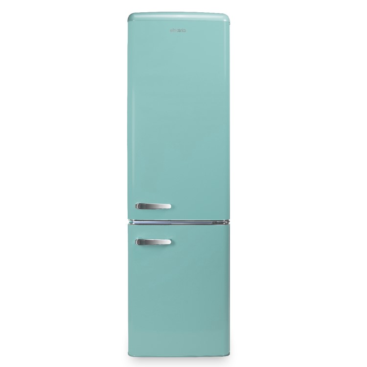 Refurbished electriQ EQ6040RETROBLUEVE Freestanding 244 Litre 60/40 Fridge Freezer Blue