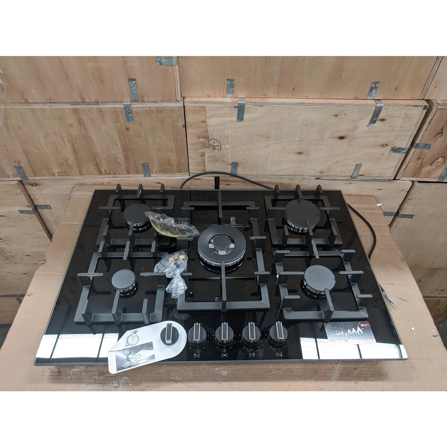 Refurbished Neff N70 T27CS59S0 75cm 5 Burner Gas on Glass Gas Hob Black