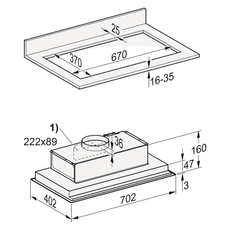 Refurbished Miele DA 2578 70cm Canopy Cooker Hood Stainless Steel