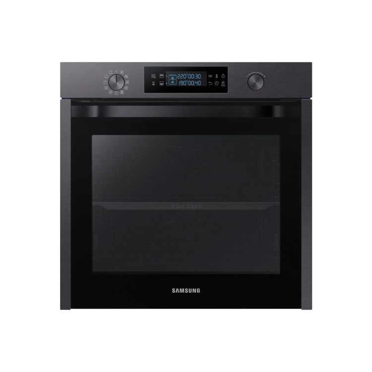 Refurbished Samsung Dual Cook NV75K5571RM 60cm Single Built In Electric Oven Black