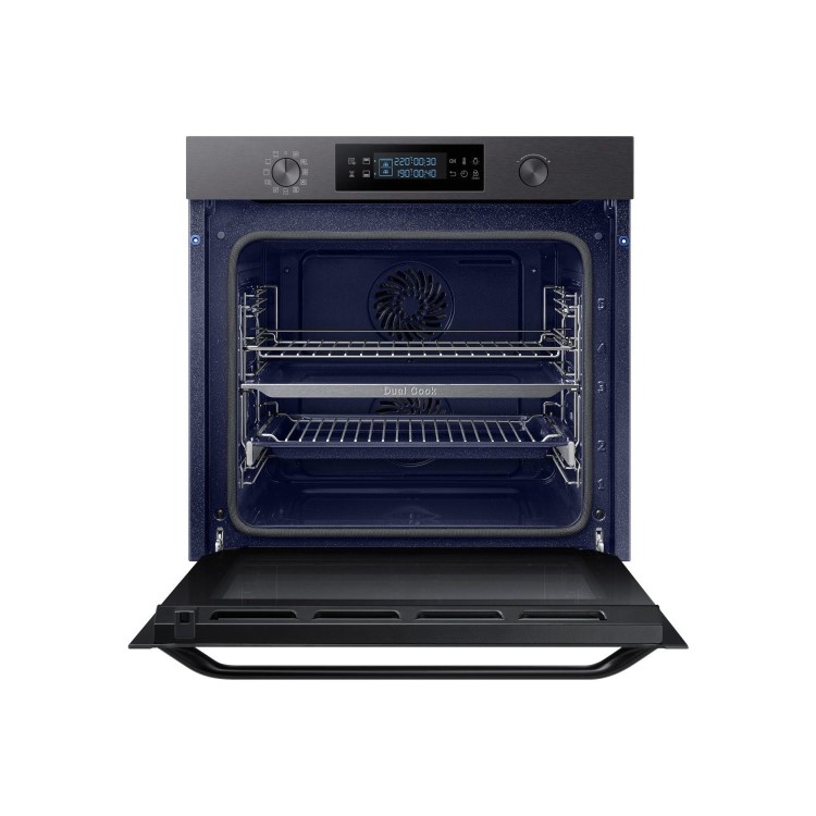 Refurbished Samsung Dual Cook NV75K5571RM 60cm Single Built In Electric Oven Black