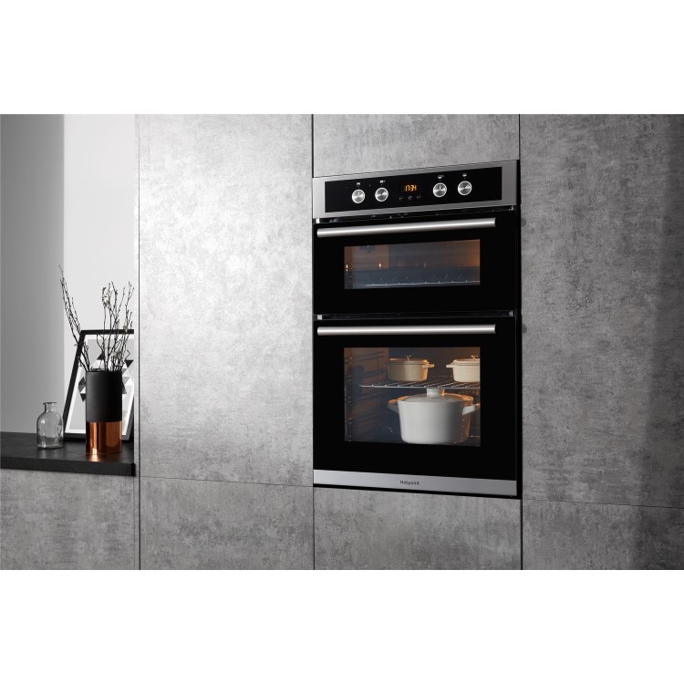 Hotpoint Built-In Electric Double Oven - Stainless Steel