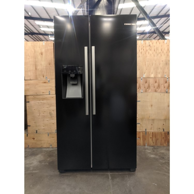 Refurbished Bosch KAD93VBFPG Freestanding 533 Litre Frost Free American Fridge Freezer Black