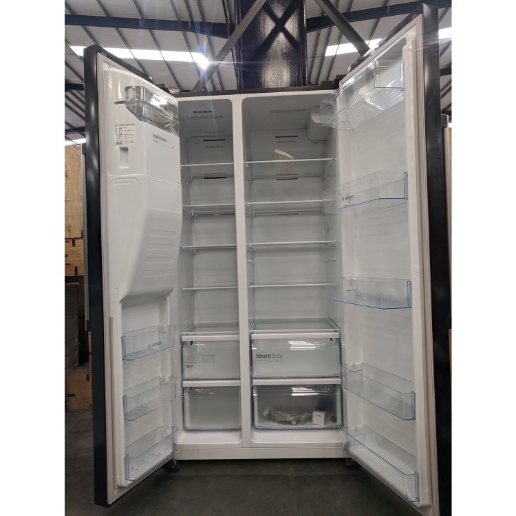 Refurbished Bosch KAD93VBFPG Freestanding 533 Litre Frost Free American Fridge Freezer Black