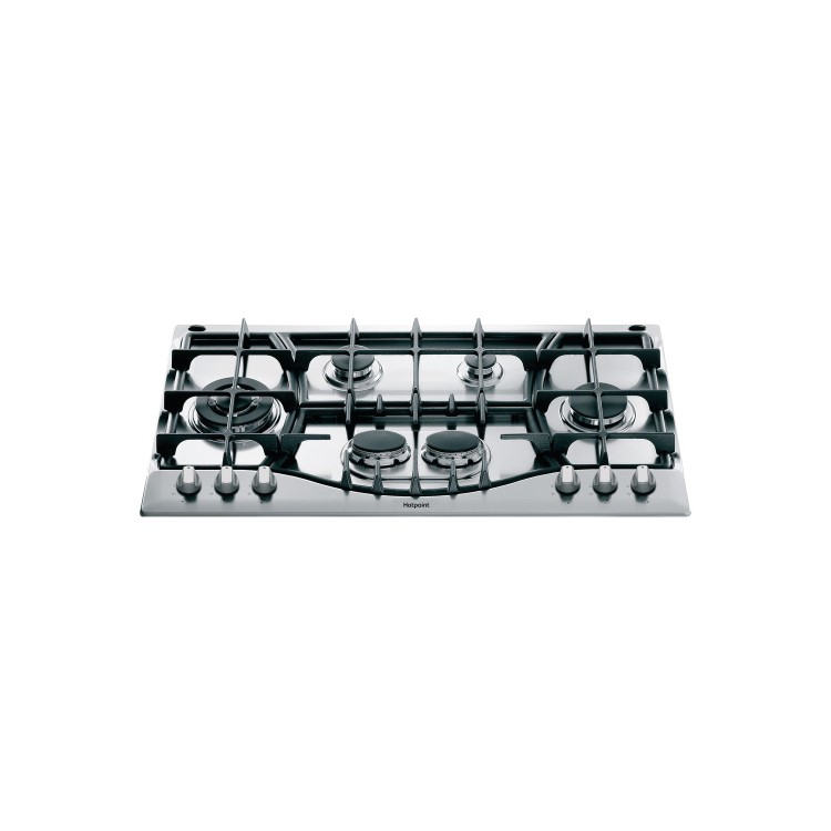 Hotpoint 87cm 6 Burner Gas Hob - Stainless Steel