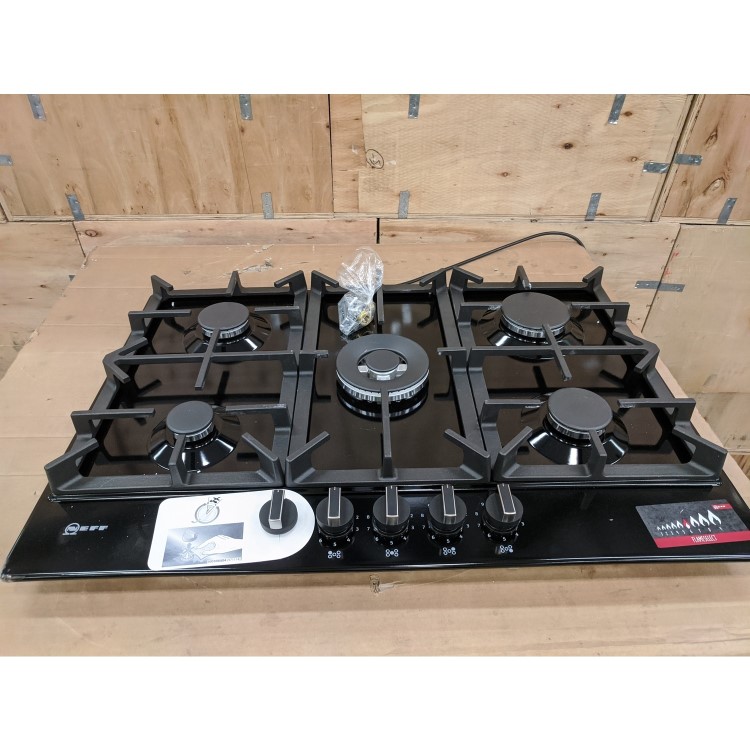 Refurbished Neff N70 T27DS59S0 75cm 5 Burner Gas Hob Black