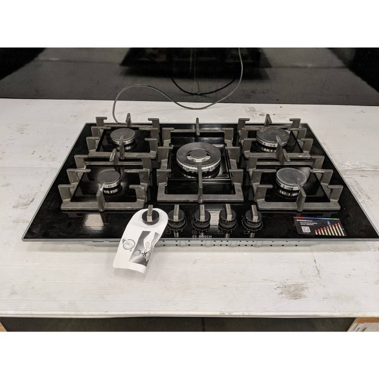 Refurbished Bosch Series 6 PPQ7A6B90 75cm 5 Burner Gas Hob Black