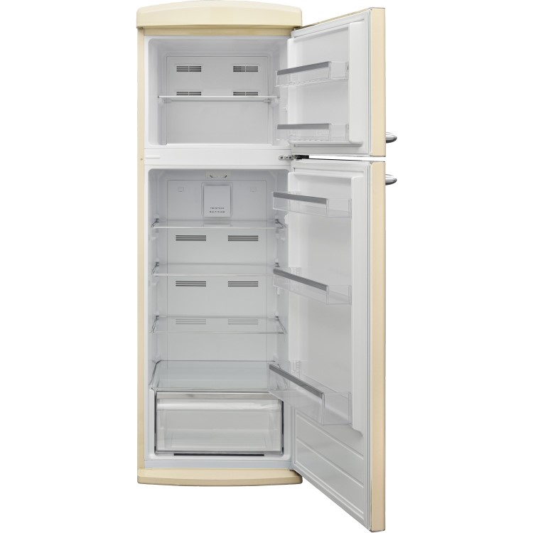 Zanussi 310 Litre 80/20 Retro Freestanding Fridge Freezer With MultiFlow  - Cream