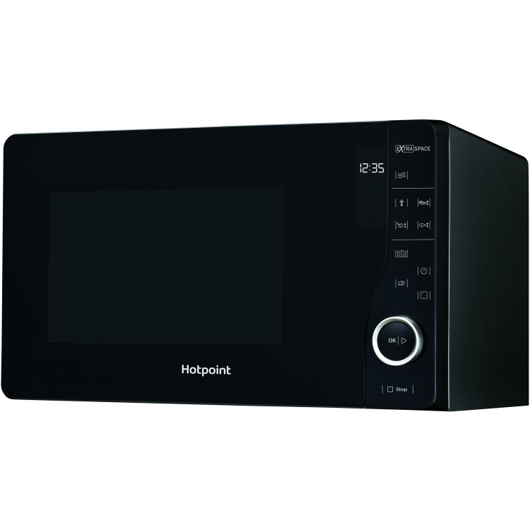 Refurbished Hotpoint Ultimate Collection MWH2621MB 25L 800W Flatbed Solo Digital Microwave Black