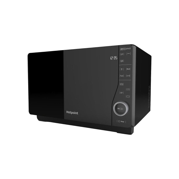 Refurbished Hotpoint Ultimate Collection MWH2621MB 25L 800W Flatbed Solo Digital Microwave Black